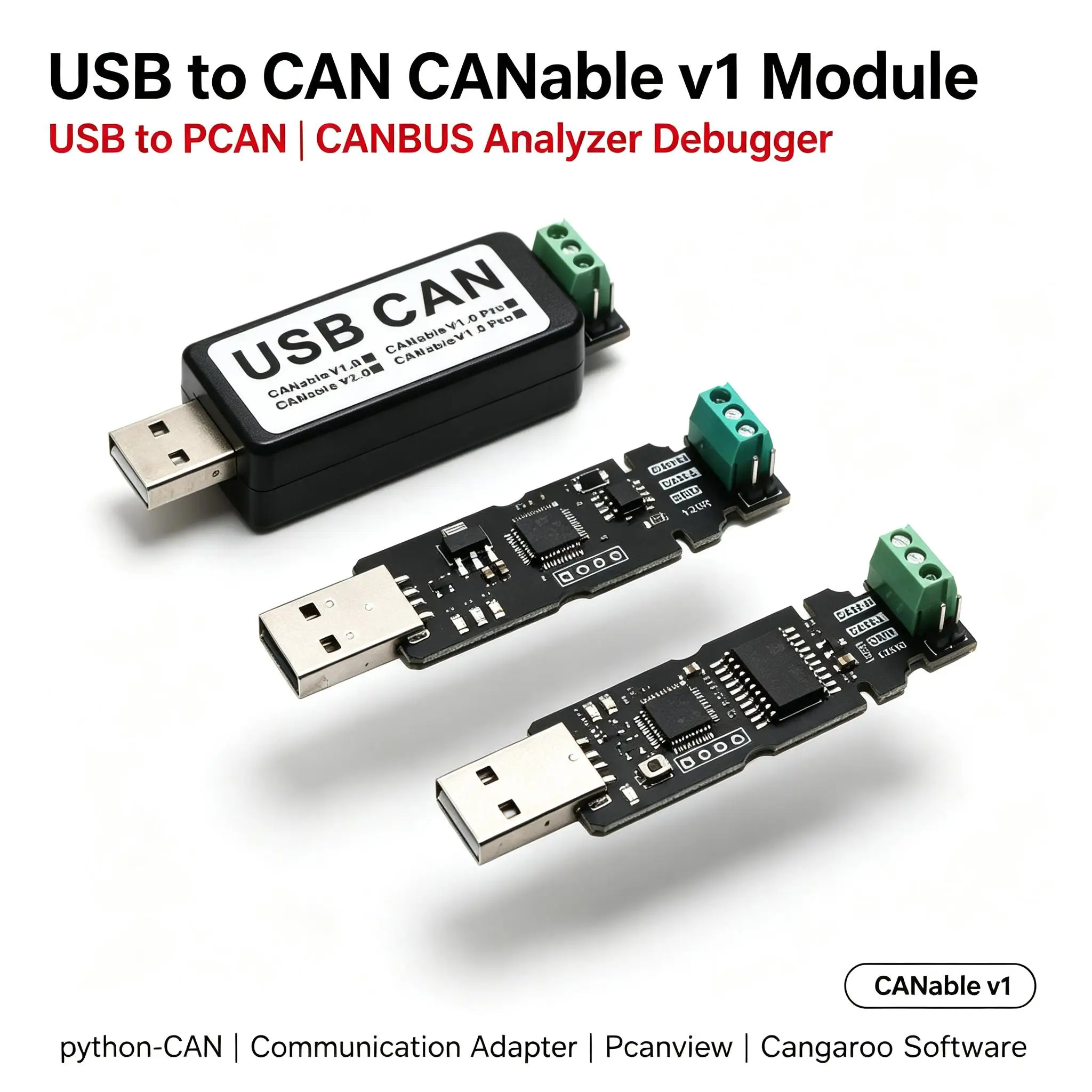DYKB USB To CAN CANable Module V1 USB PCAN Python-CAN CANBUS Analyzer Debugger Communication Adapter Pcanview Cangaroo Software