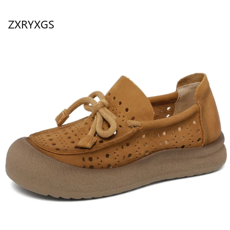 zxryxgs-top-cowhide-hollow-shoes-casual-sneakers-2026-new-spring-summer-full-real-leather-sandals-breathable-flat-thick-sole