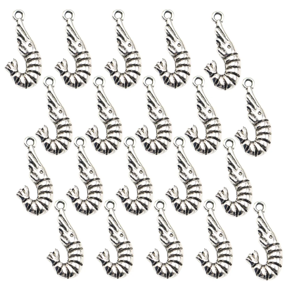 

20 Pcs Necklace Pendant Accessories DIY Charms Ocean Jewelry Making Pendants Silver Alloy