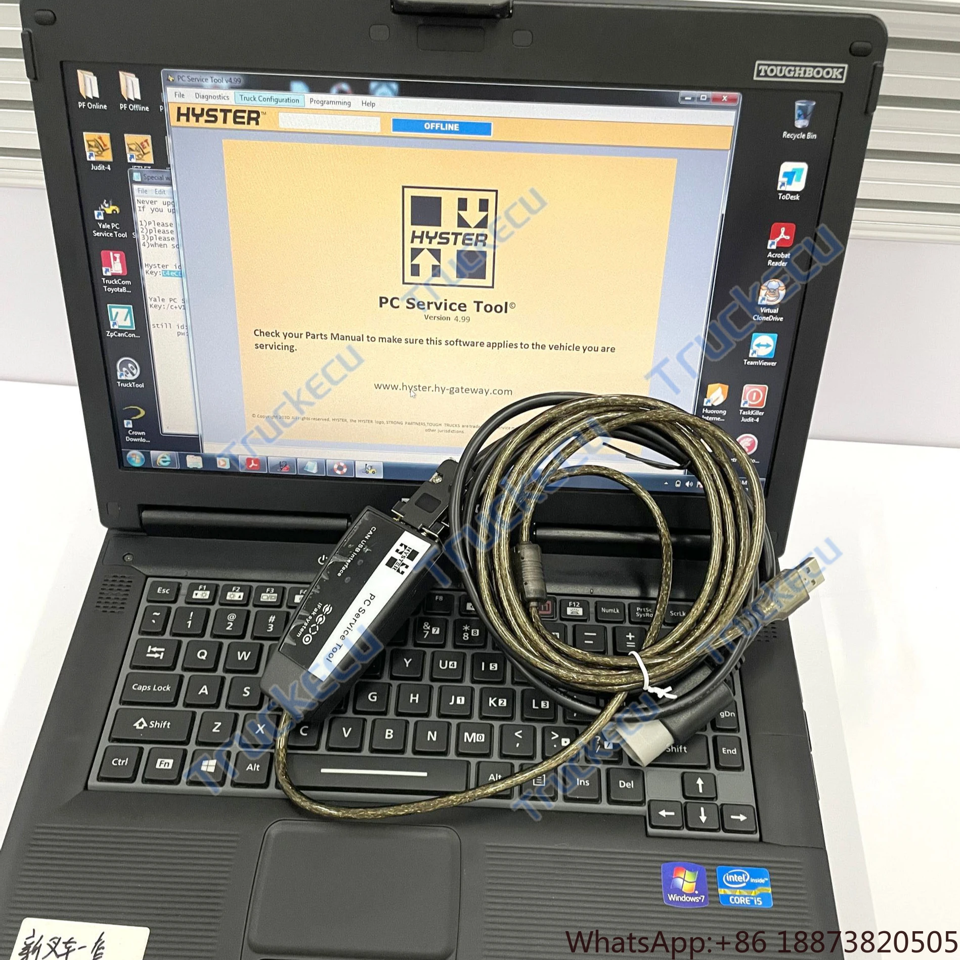 

CF53 LAPTOP For hyster yale forklift Yale PC Service Tool Ifak Forklift Diagnostic Interface