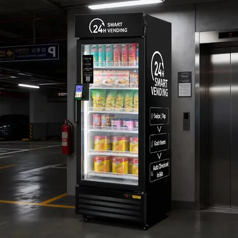 Vending Automatic Distributor Combo Beverage Cans Bottles Drinks And Snacks Vending Machine