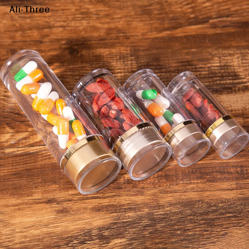 1Pcs Sample Tablet Packaging Bottle Container Pill Packer Acrylic Jars Capsule Bottles With Lid For Pill 5/8/14/16/22ml
