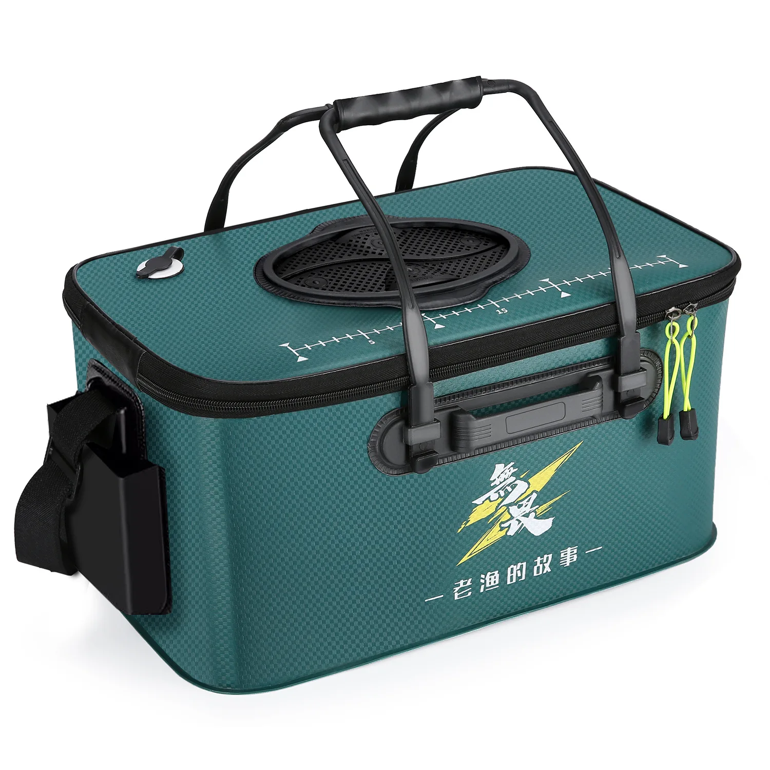 EVA Fishing Bucket Foldable Multifunction Inspirational Portable Green Fishing Tackle Boxes Live Fish Keep Fresh Storage Barrel