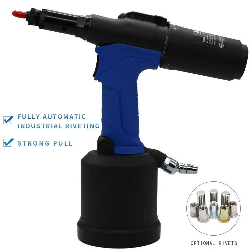 Rebitador pneumático leve, Automatic Rivet Nut Gun, Ferramenta de rebitagem rápida industrial, Atualizado RL-6312, M3 para M12