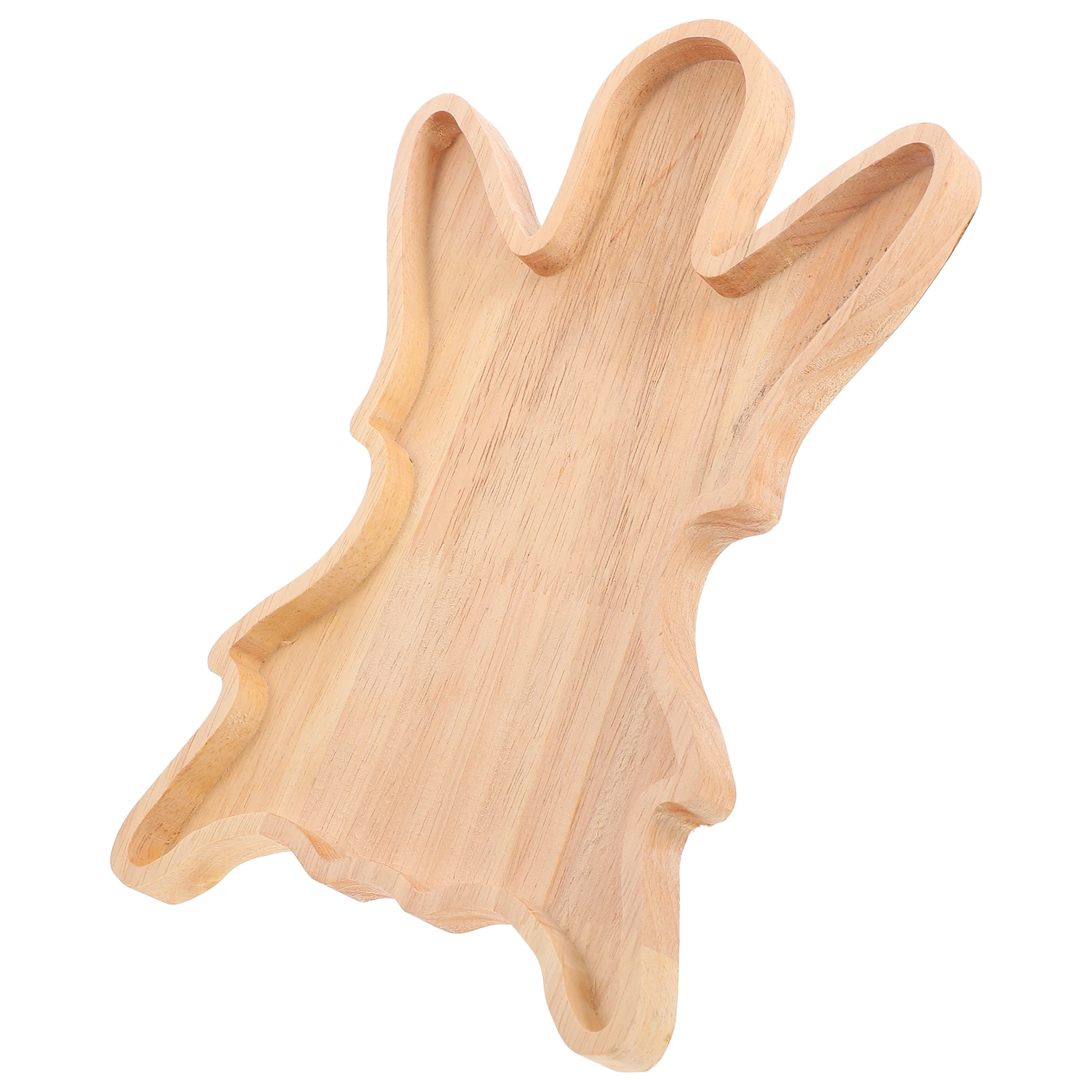 

Деревянный поднос с призраками, сервировочная посуда для развлекательной еды, маленькая тарелка с фруктами на Хэллоуин, домашняя тарелка