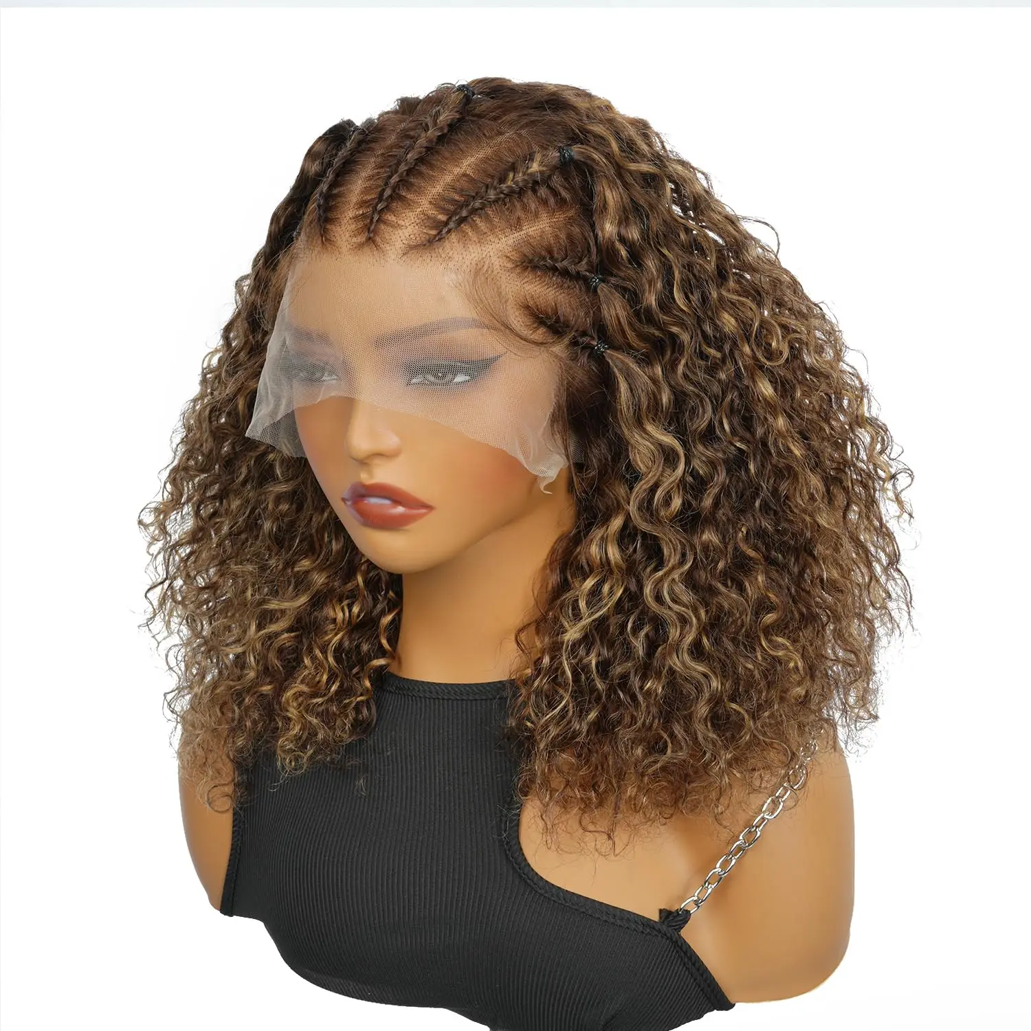 

Парик из натуральных волос с глубокими волнами 4/27, цвет омбре, прозрачный парик фронта шнурка 13x4 HD, плотность 250, предварительно выщипанная линия волос с