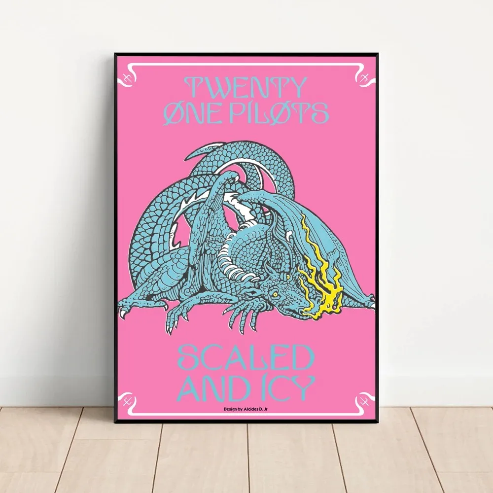 Affiche Vintage Classique de Vingt et Un Pilotes en Papier Kraft, Peinture Artistique Murale, Autocollants d'Étude pour Chambre