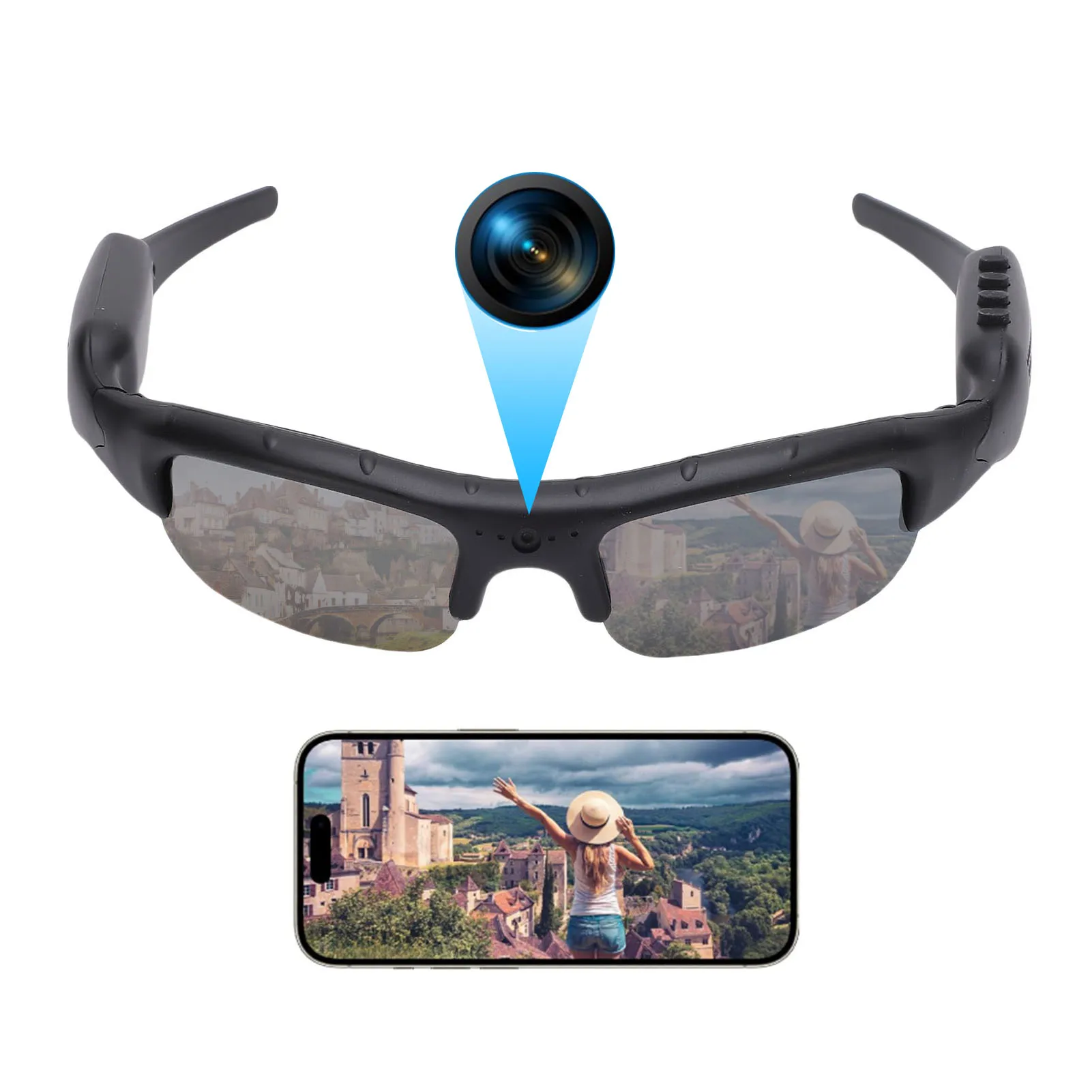 

Солнцезащитные очки с камерой и Wi-Fi, солнцезащитные очки с поляризационными Wi-Fi, умные велосипедные очки, спортивная камера на открытом воздухе, HD-видеозапись