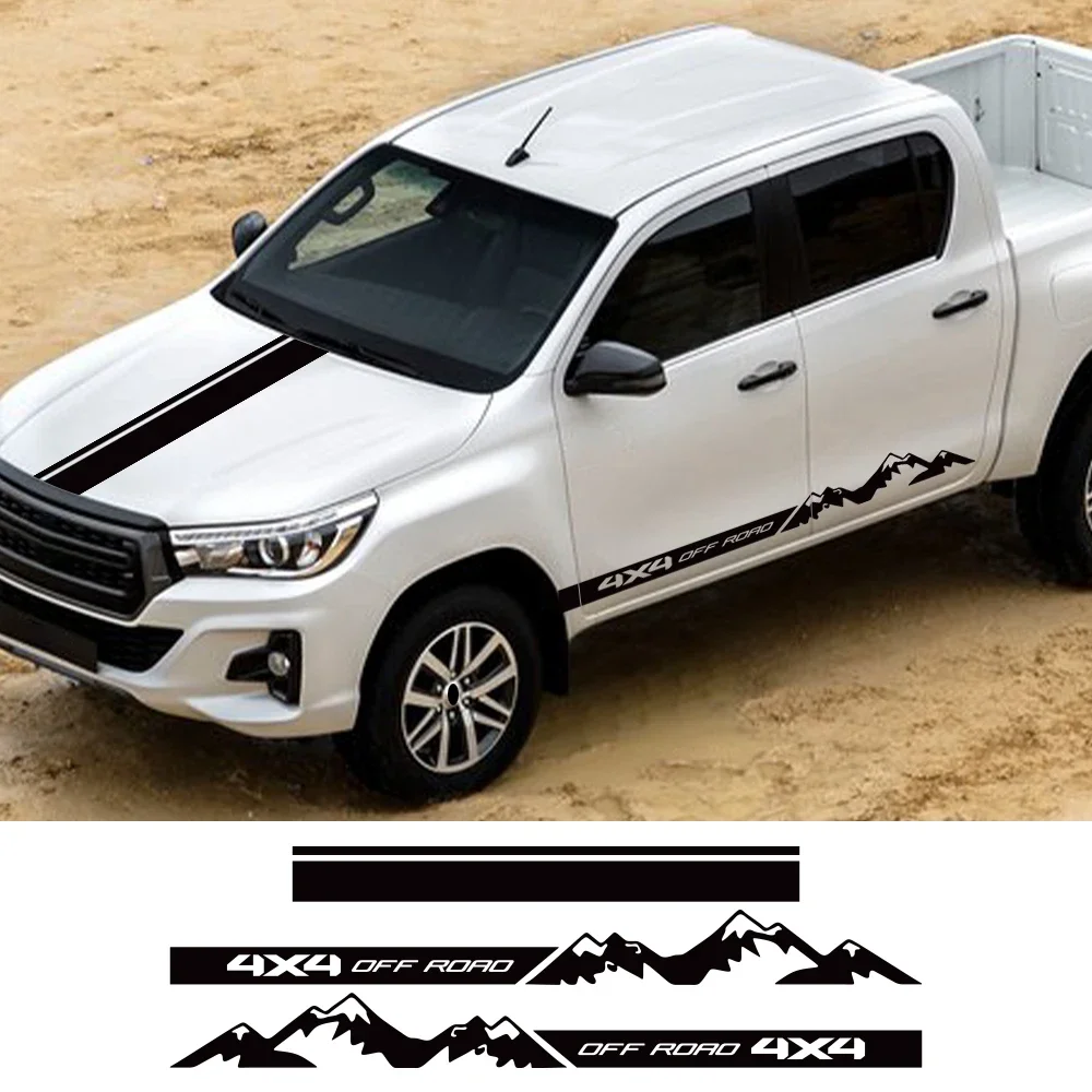 Offroad 4x4 Auto-Vinyl-Aufkleber Motorhauben-Dekor für Audi Mercedes Ford VW Toyota Nissan Kia Renault Hyundai Skoda Auto-Zubehör