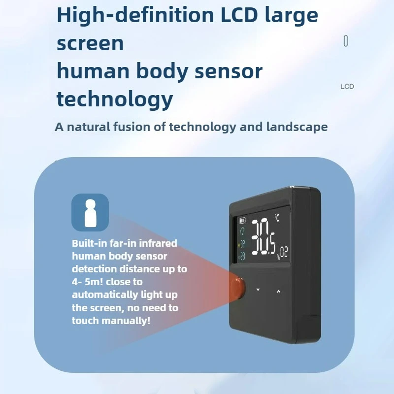 High Accuracy Inductive thermometer External LCD Screen Aquarium Water Temperature meter Alarm mode