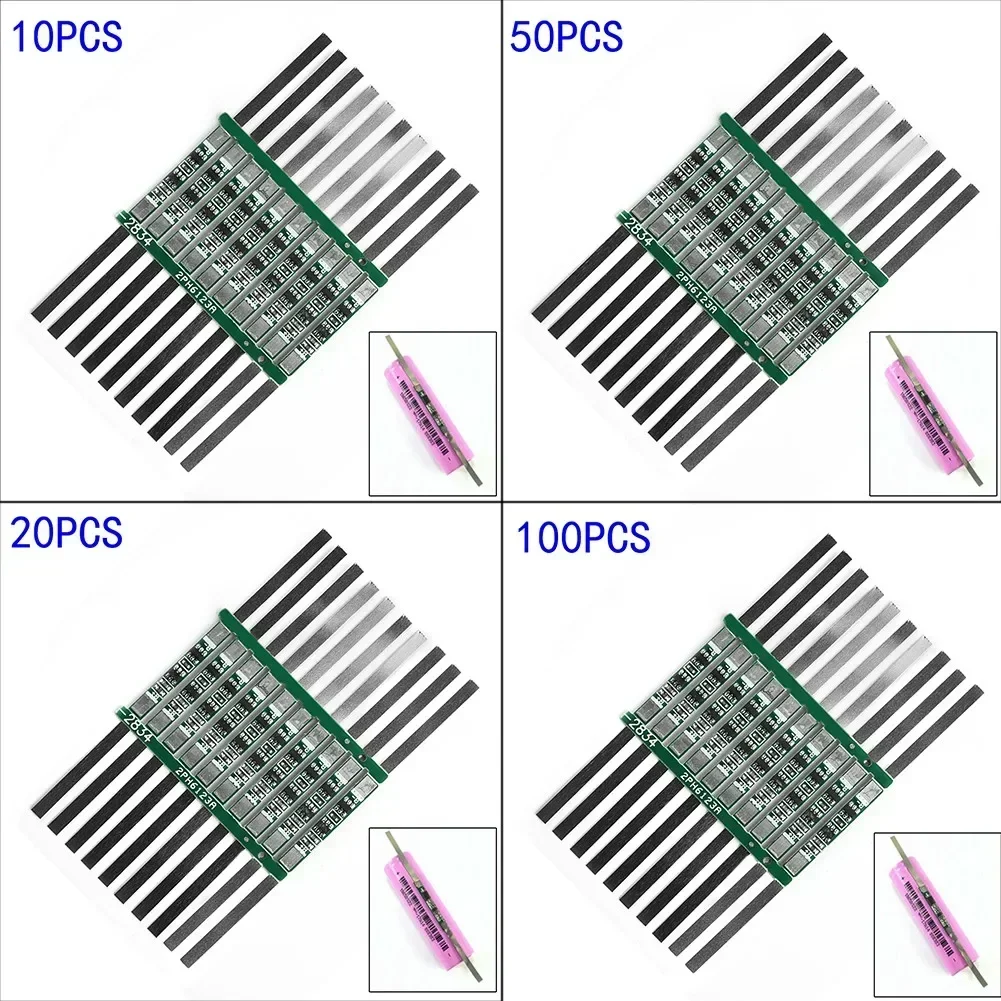 10/20/50/100Pcs Battery Lithium Protection Board With Nickel Strip Welding For 1S 3.7V Li-Ion Lithium Battery Tool Accessory