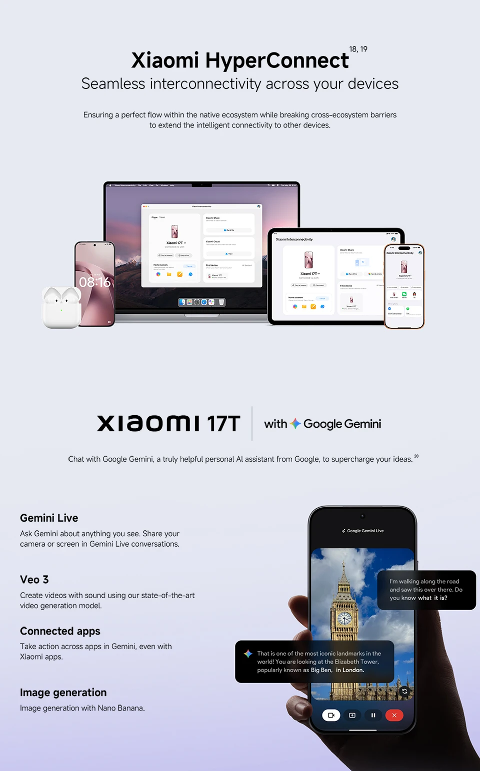 Global Version Xiaomi 17T 5G Smartphone 6500mAh 67W Charging 6.59' Eye-care Display MTK Dimensity 8500-Ultra 50MP Leica Camera