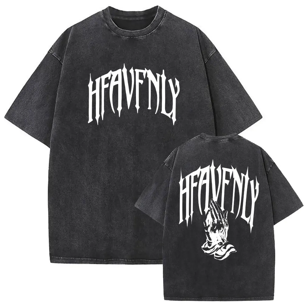 

Washed Vintage Christian Religious Jesus Prayer Graphic Tshirt Male Fashion Oversized T Shirts Men Women Hip Hop Gothic T-shirt