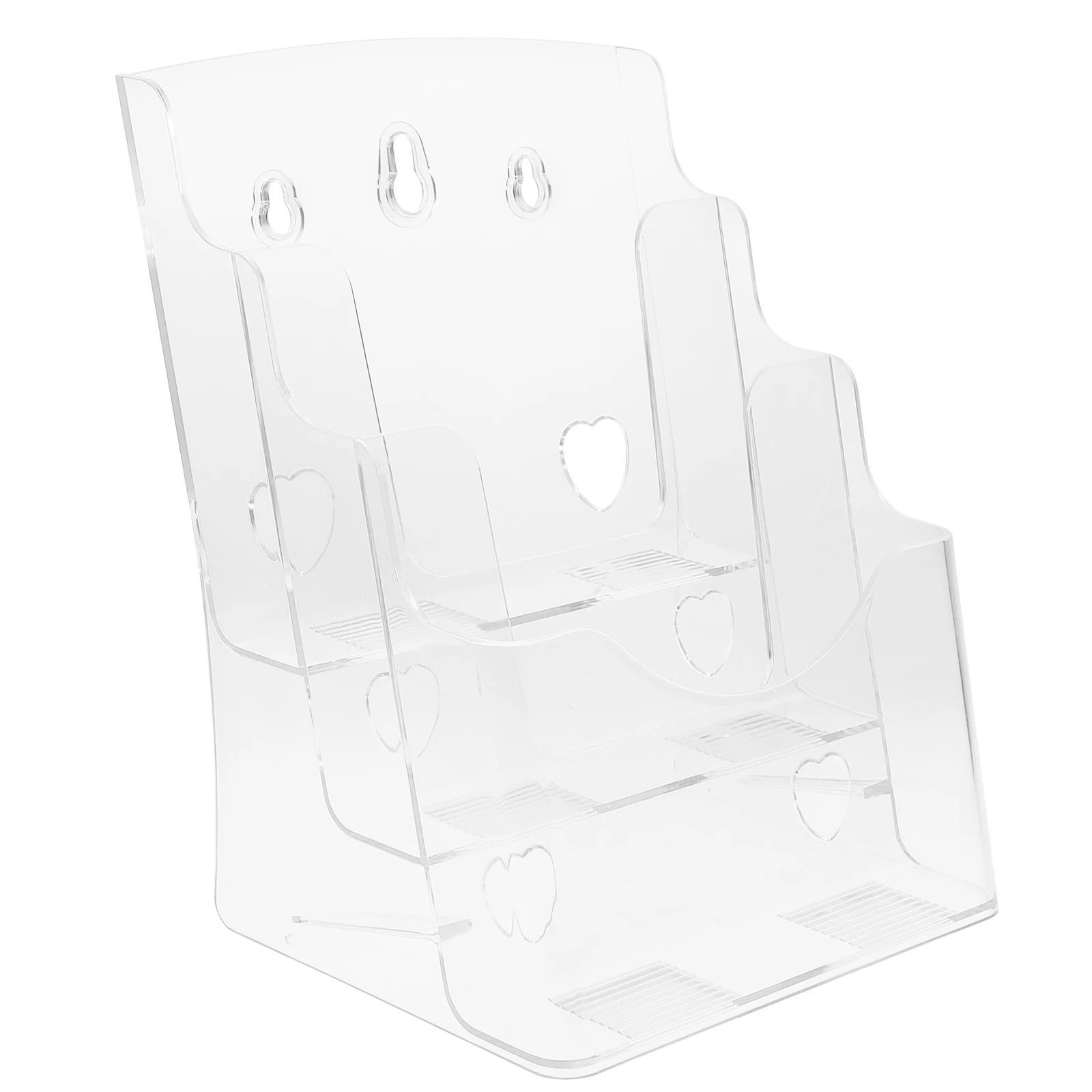 Acrylic Brochure Holder File Rack Desktop Display Stand Clear Pamphlet Rack Document Organizer Storage Solution Office Study