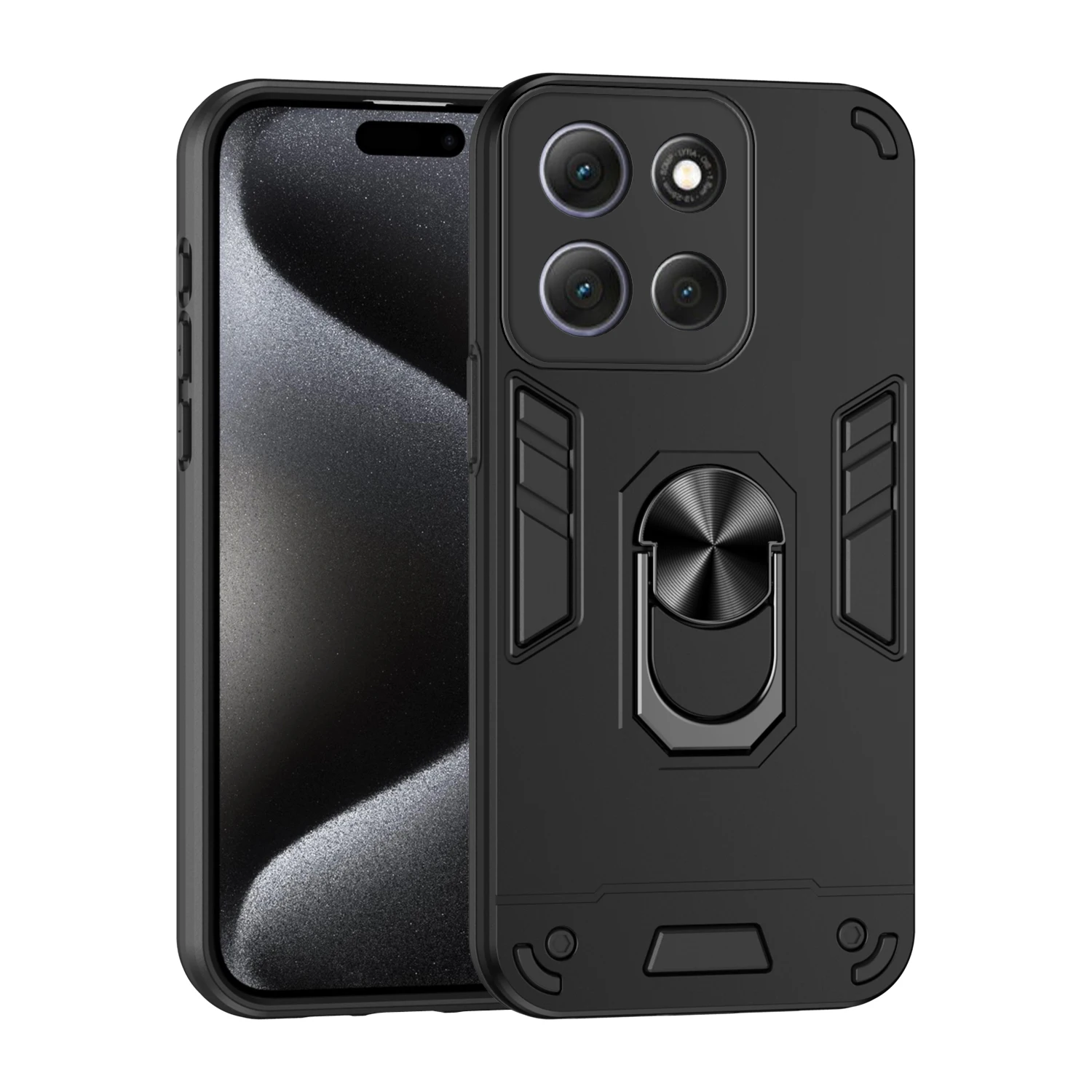 

For Motorola Moto G86 G56 Case Luxury Armor Frosted Stand Back Cover For Motorola Moto G86 Shockproof Bumper Funda