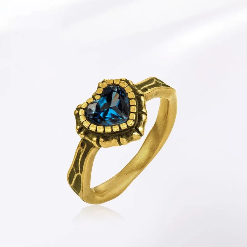 

Medieval style love retro ring women's light luxury style fashion exquisite and versatile high-sense index finger ring