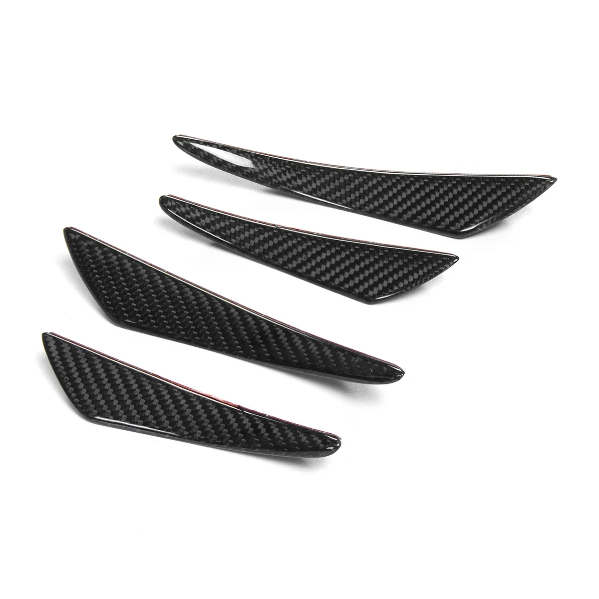 4pcs Real Carbon Fiber Car Side Fins Canards Stickers Universal For LEXUS IS200T IS250 IS350 ES300h GS350 Side Shark Fin Bumper