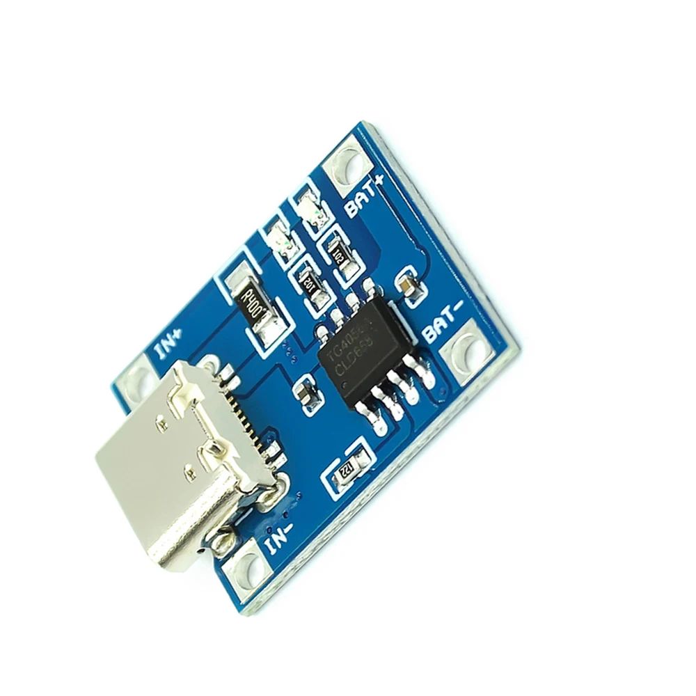 10Pcs TP4056 Type-C USB 5V 1A 18650 Li-ion Battery Charger Module Charging Board without Protection Dual Function 1ALi-ion DIY