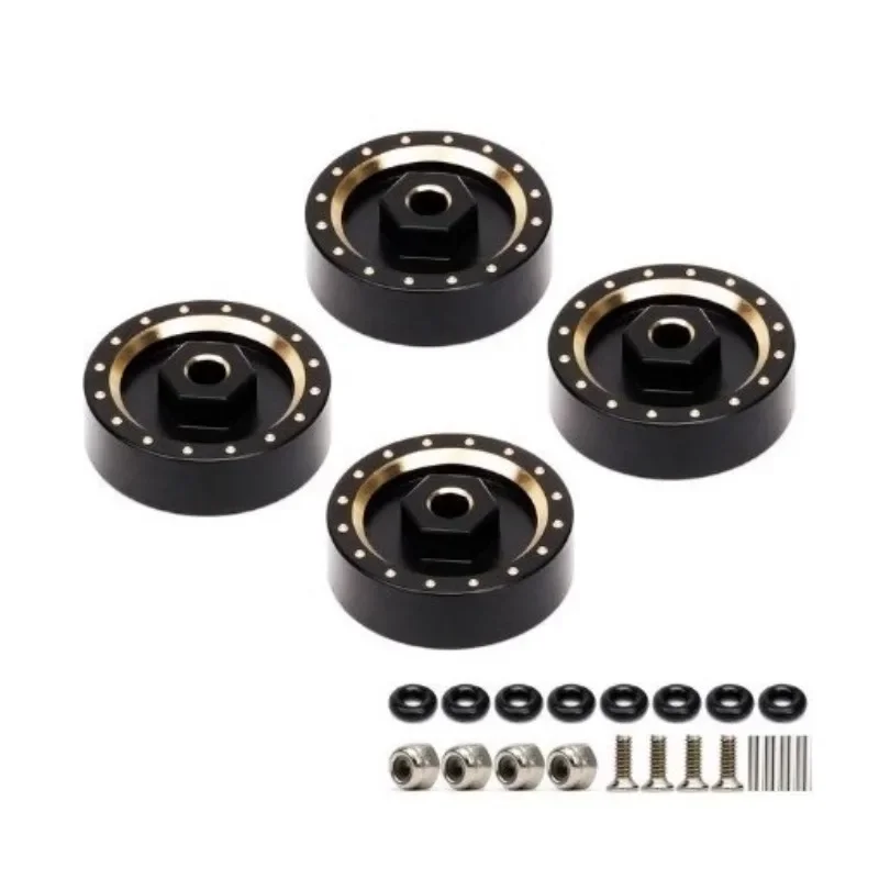 Schwere Messing Achsschenkel Messing Gegengewicht Rad Sechskant für 1/24 RC Crawler Auto Axial SCX24 Upgrade Teile