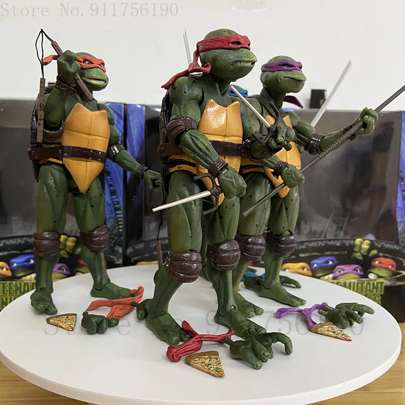 Film NECA Mutant Ninja Turtles Actionfigur Raphael Donatello Michelangelo Leonardo Shredder Krang Figuren Spielzeug – Detail 7