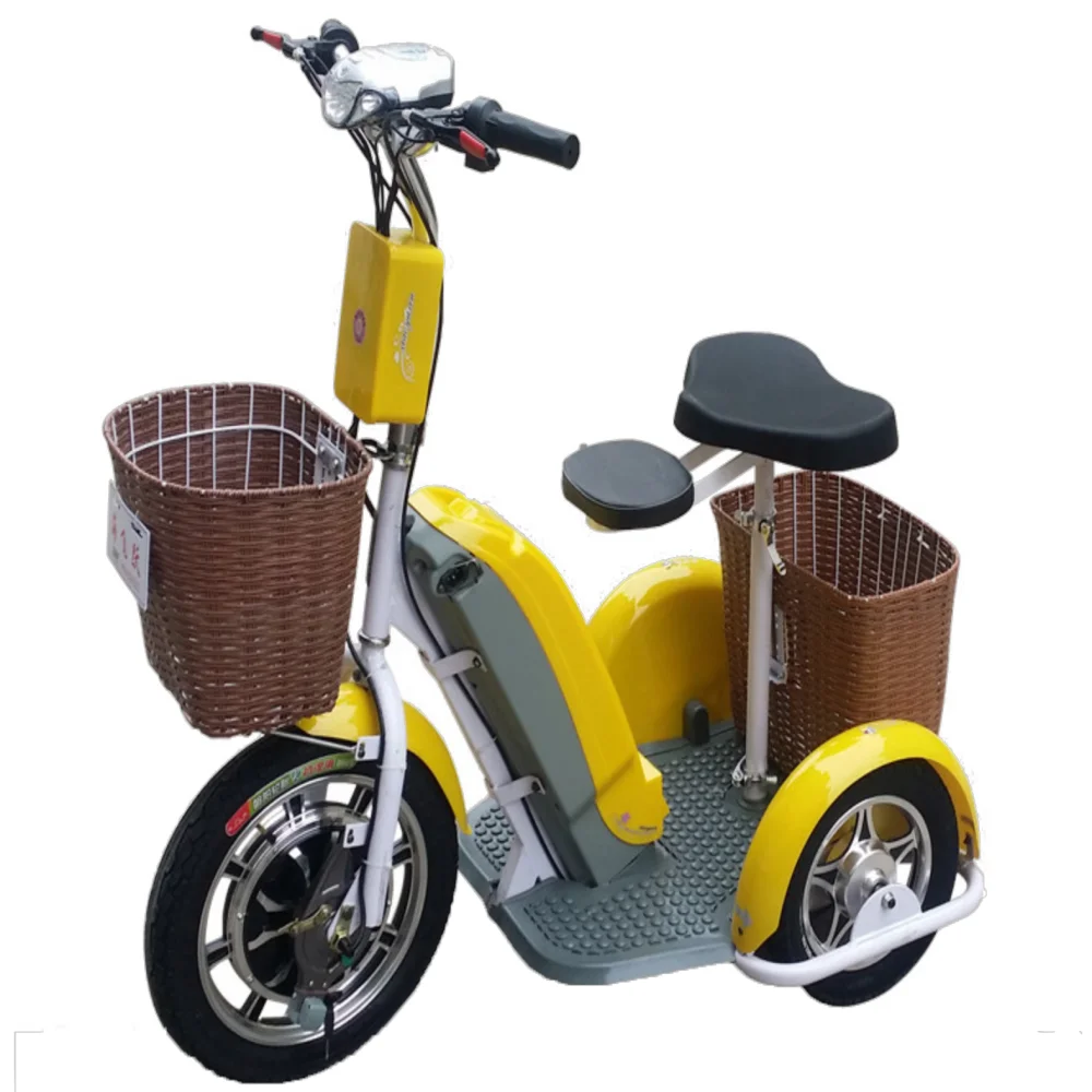 500W 48V 16inch big wheel parent-child double seat electric tricycle city travel park playground three wheel electric scooter