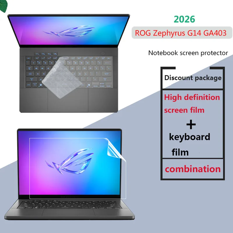 Suitable for ROG Zephyrus G14 GA403 2026 notebook keyboard film 14 inch computer screen protective film anti-blue anti-peep film