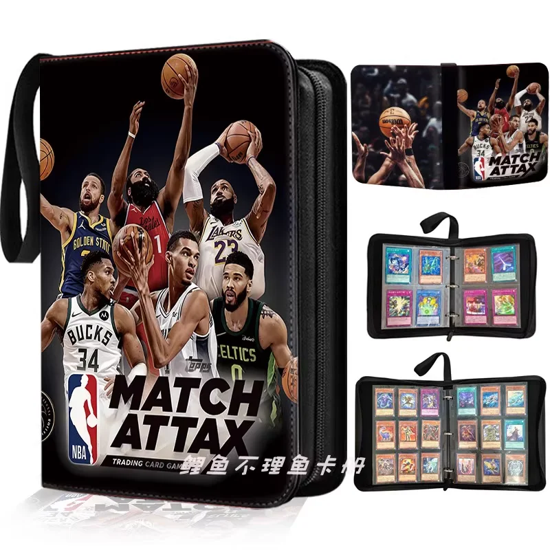 400pcs/900pcs NBA Superstar Card Album Book Folder 4/9 Card Slots  Collections Zipper Double Pocket Zipper Card Binder Holder - AliExpress 26