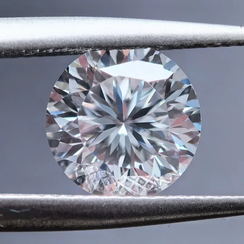 

Moissanite Stone Time Cut Round Shape White Color VVS1 with GRA Certificate for Gemstone Charms for jewel making