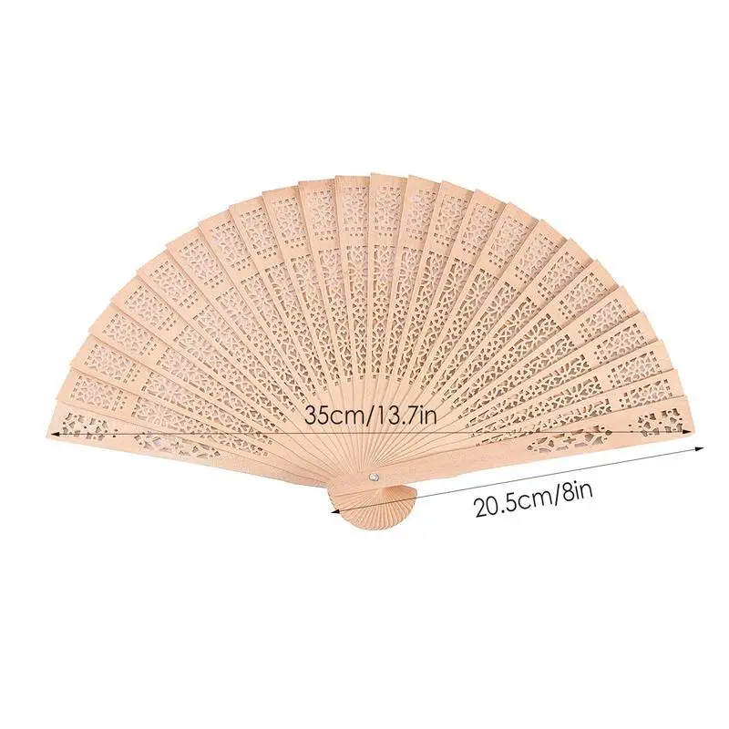 Chinese Style Hand Fan Foldable Wooden Sandalwood Scented Foldable Hand Fan Foldable Hand Fan Wedding Favors Party gifts