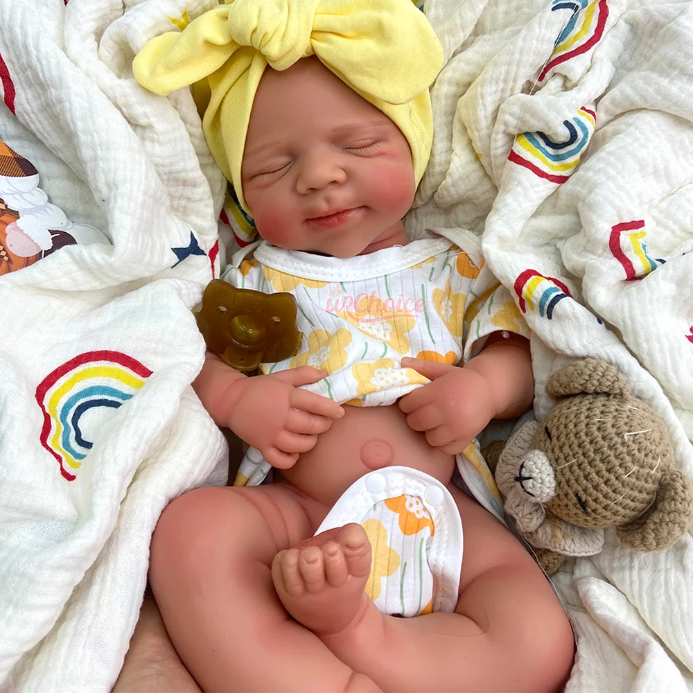 Open Mond 20 "Siliconen Reborn Babypop Waterdicht Handgemaakte 3D Schimmel Mooi Meisje/Jongen Speelgoed Voor Kinderen Leeftijd 3+ Kerstcadeaus