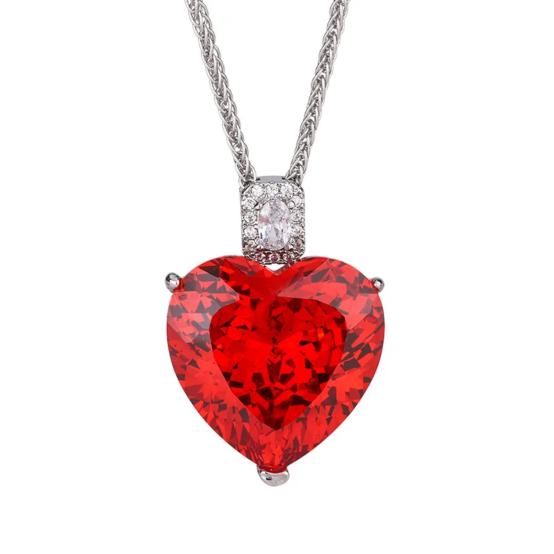 Jewelry Bird's Nest Cut Dried Rose Heart-Shaped Dignified Pendant Necklace Stone 20*20