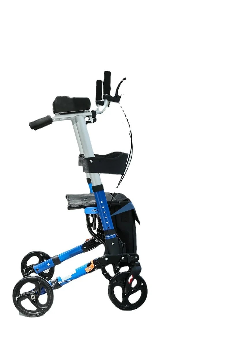 The elderly walker can sit to prevent falling, cerebral thrombosis and paralysis rehabilitation training equipment