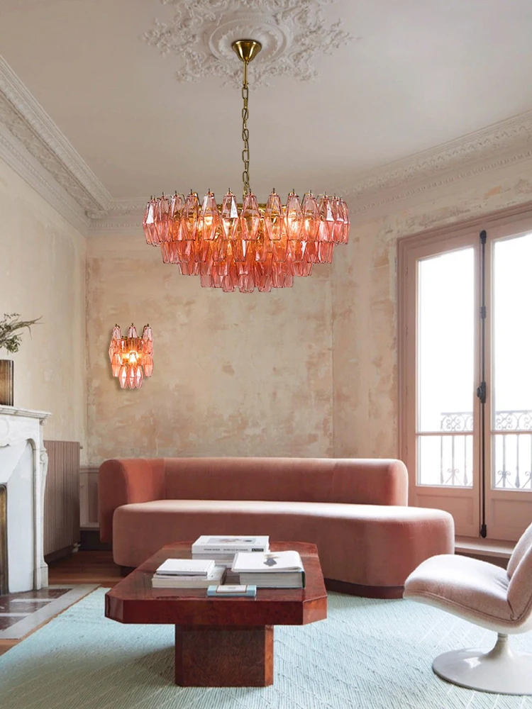 Art Deco Murano Glass Dimmable Led 2026 Chandelier Lustre Hanging Lamps Suspension Luminaire Lampen For Foyer Dinning Room