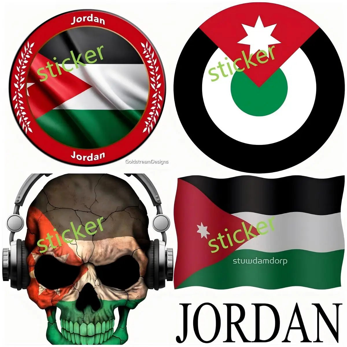 

I Love Jordan Travel Slogan Car Bumper Sticker Decal High Resolution Vinyl Waterproof Anime Scratch-proof Car Styling