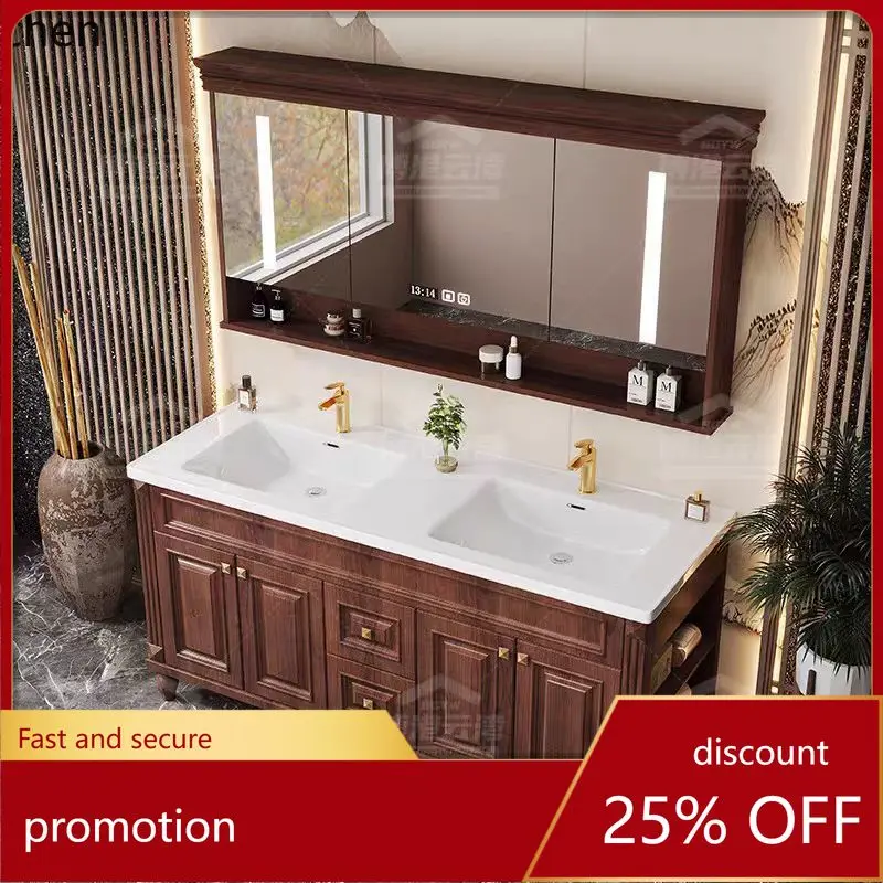 

ZML bathroom cabinet combination ceramic integrated basin smart mirror bathroom cabinet bathroom washbasin