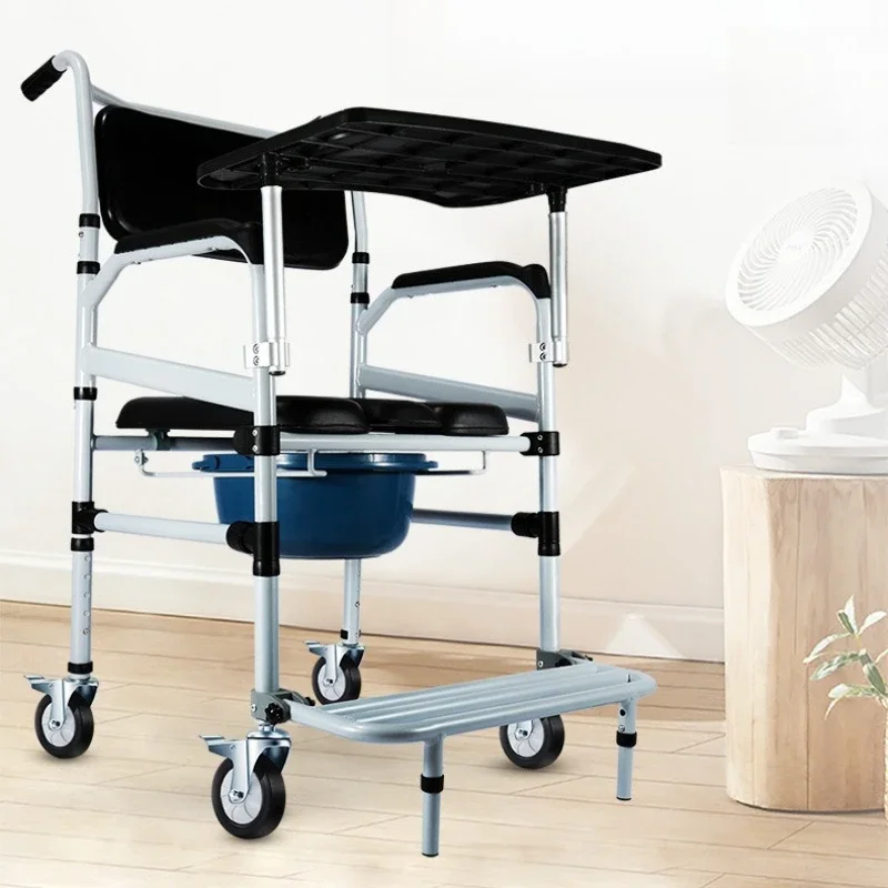 Elderly disabled toilet chair Maternity aluminum alloy folding lightweight with brakes removable toilet bath chair bath chair