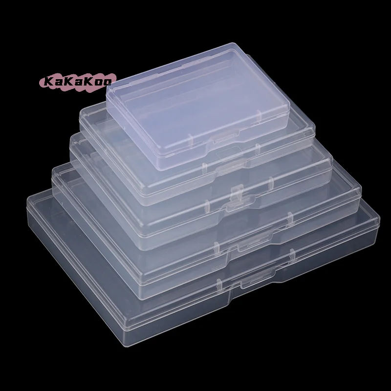 

Transparent Plastic Box Rectangular Translucent Packing Box Storage Organizer Case Dustproof Durable Strong Jewelry Container