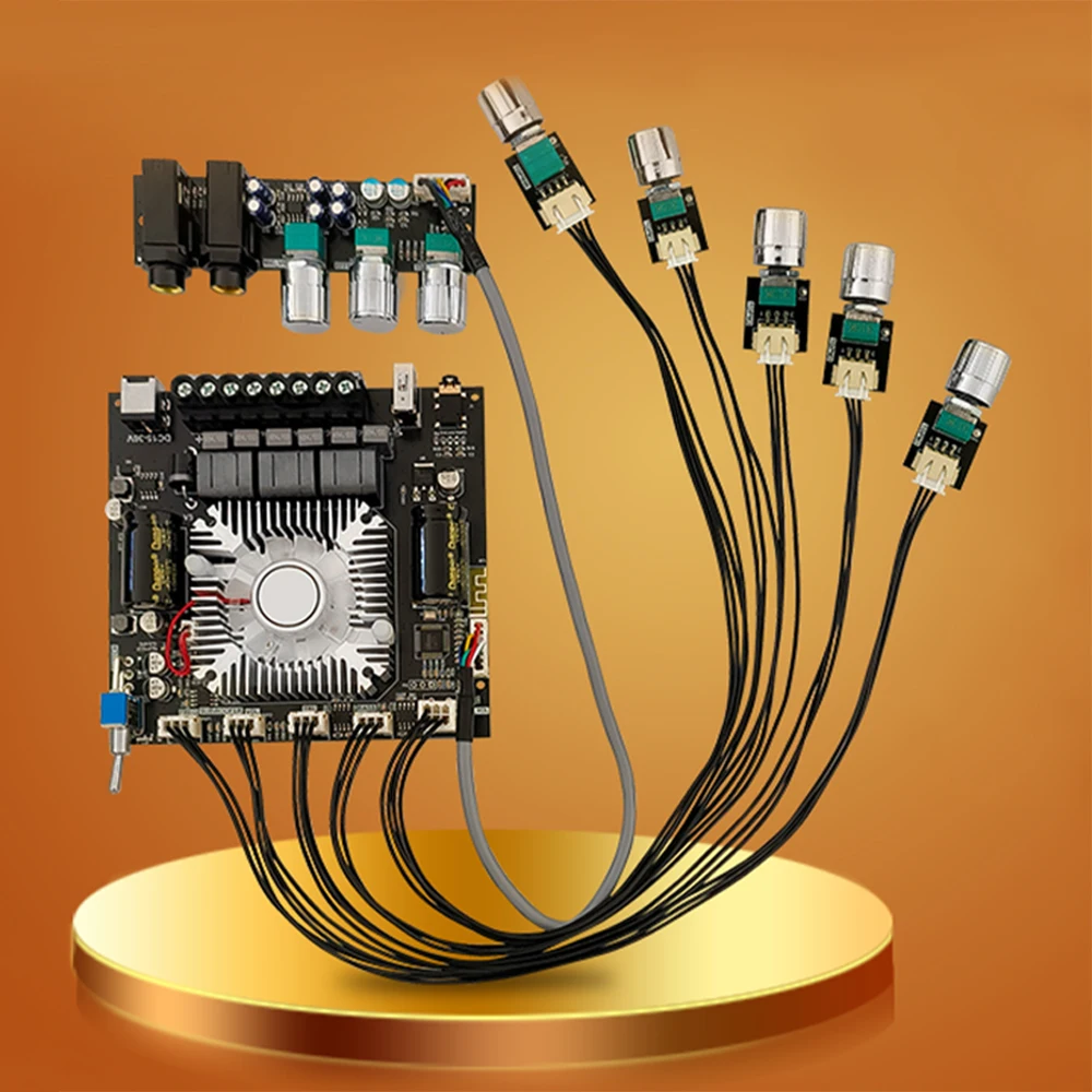 DC15-36V ZK-DAM-L1 scheda amplificatore Bluetooth integrata a 2.1 canali per microfono per canto Karaoke ad alta potenza.