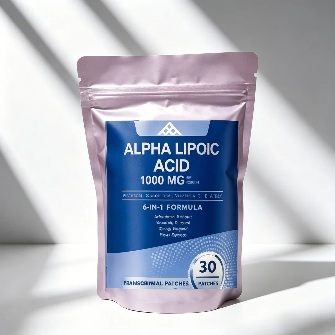 30 Parches Transdérmicos de Ácido Alfa Lipoico, Apoyo para la Desintoxicación del Hígado, Antioxidante, Antienvejecimiento