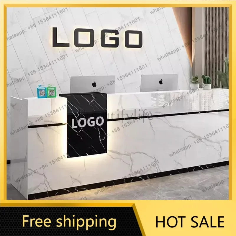 FG Hotel Lobby Reception Desks Display Counter Beauty Salon Reception Desk Compact Counter Mostrador Negocio Office Furniture