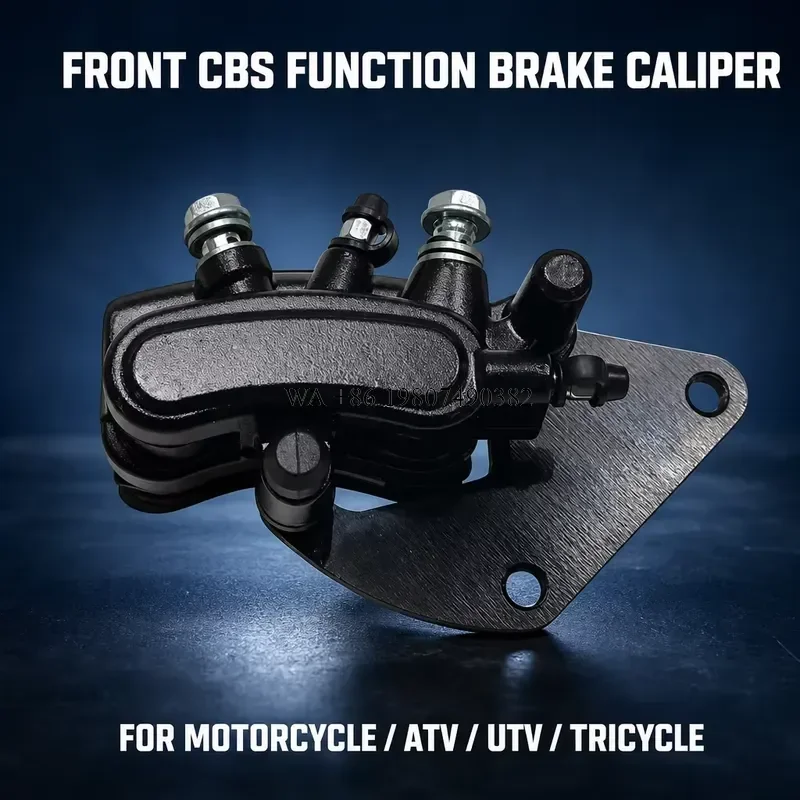 wmwmnu Front CBS Function Aluminum Black Fixed Brake Caliper with Pads for 250NK 250SR Motorcycle ATV UTV Tricycle IATF 16949