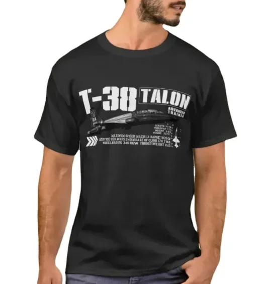 T-38 Talon Supersonic Jet Trainer T-Shirt 100% Cotton O-Neck Short Sleeve Summer Casual Mens T-shirt Streetwear