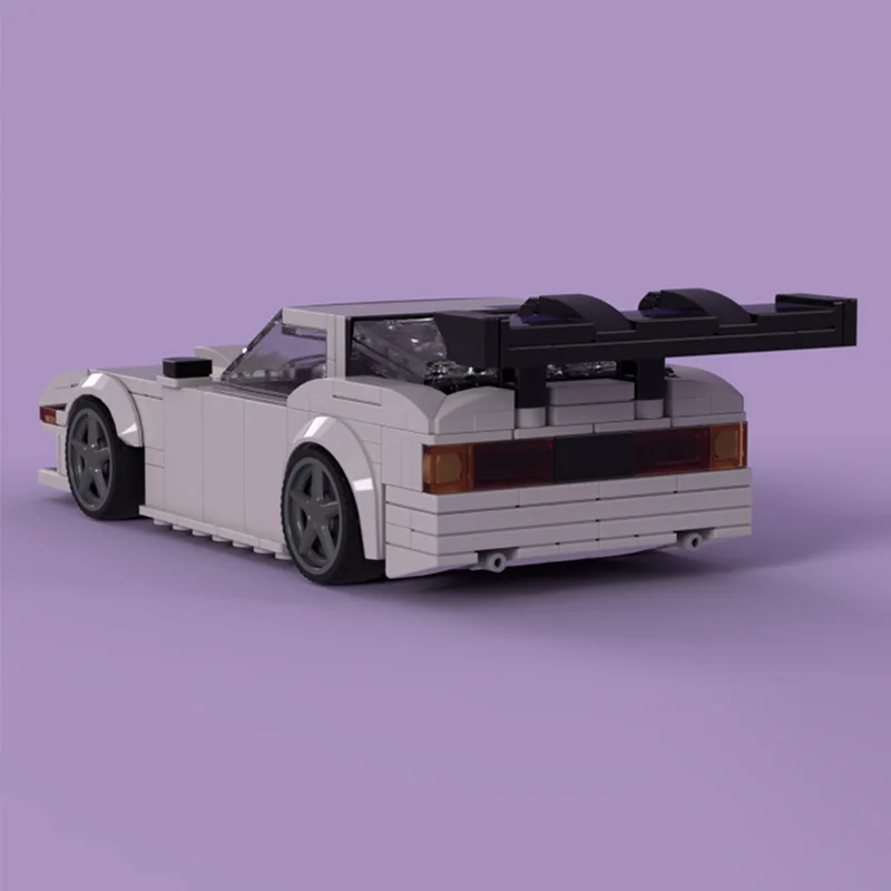 Modelo de carro de corrida de velocidade moc tijolos de construção fc3s duas portas carro esportivo tecnologia modular crianças presentes do feriado montar brinquedos terno