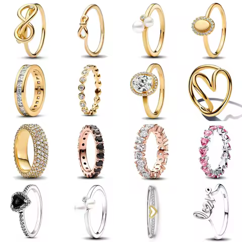 925 Sterling Silver Love Pink Gemstone Pearl Size 6 7 8 9 Flower Ring Rings Fashion Fine Jewelry For Women