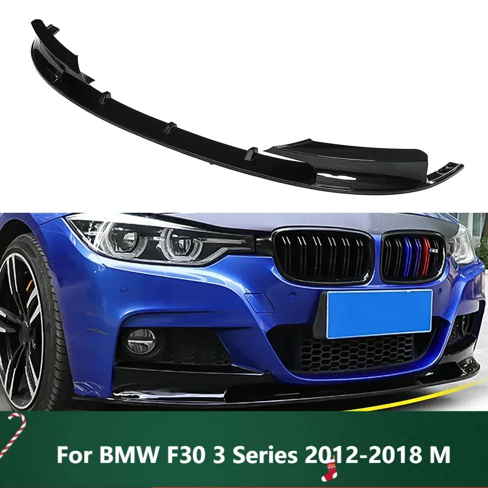 New！For BMW F30 3 Series 2012-2018 M Style Front Bumper Spoiler Lip Splitter Car Front Lip Chin Bumper Body Kits Aprons