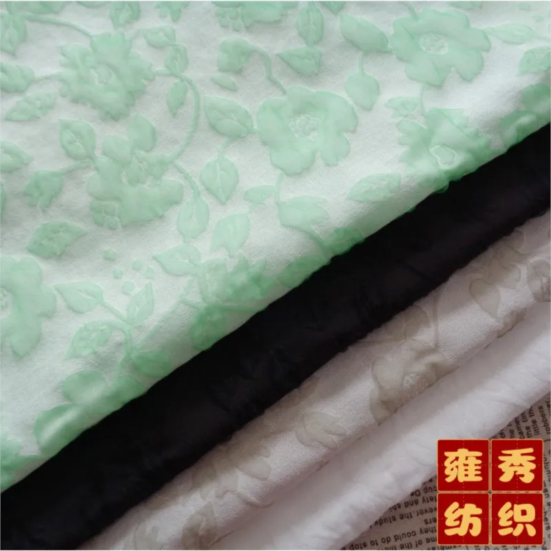 New bubble embossed jacquard flower vine three-dimensional puffy skirt fabric dress