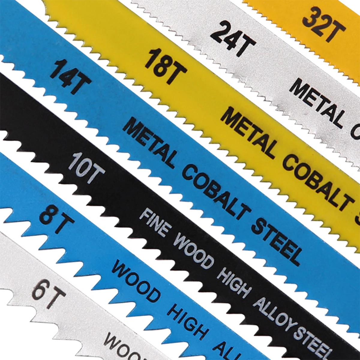 30Pcs Jig Saw Blade Set Carbon Steel 6/8/10/14/18/24/32TPI Assorted Jigsaw Blades For Bosch DEWALT BLACK+DECKER CRAFTSMAN