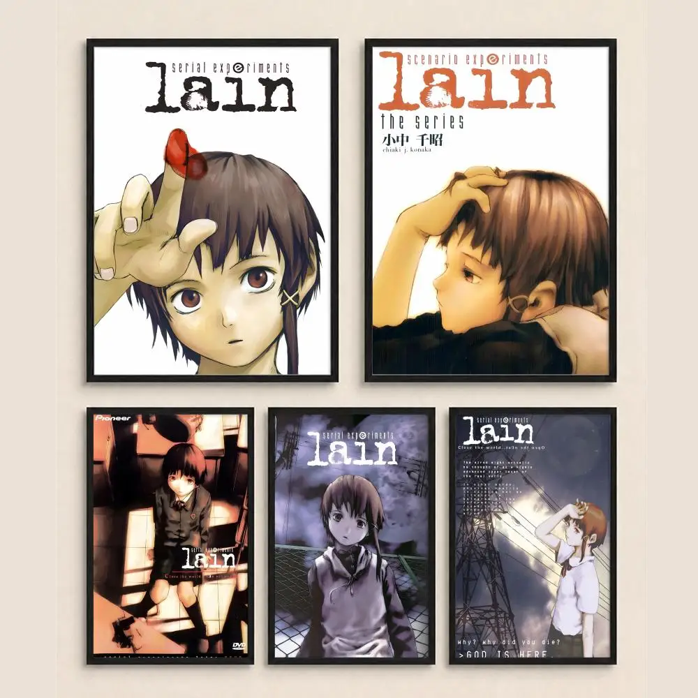 Anime Serial E-Experiments Lain Poster HD art, waterproof, sticky wall, home decoration (living room, bedroom, bar), aesthetic