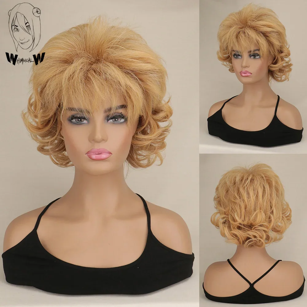 WHIMSICAL W Synthetic Women's High Quality Short Wig Natural Hair Curly Full Wig Thick Wigs For Everyday