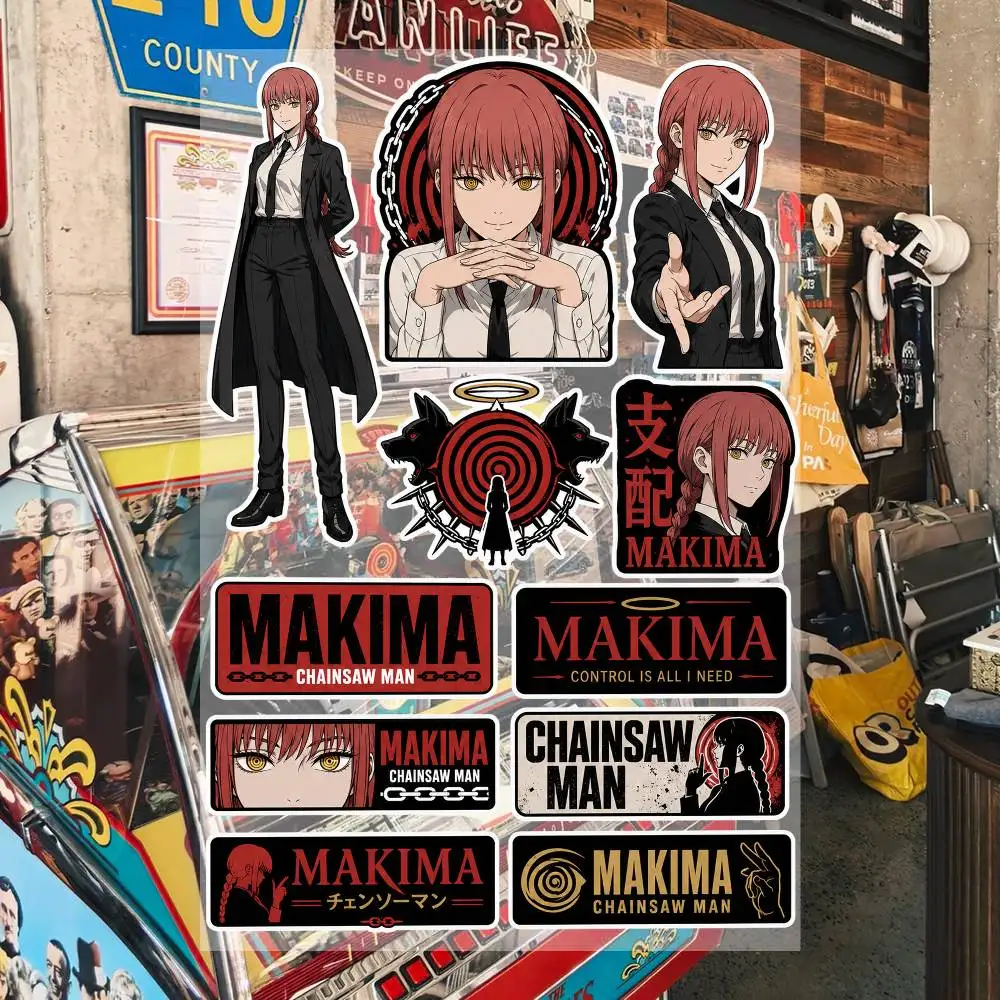 AnimeMa-kima Ästhetische Graffiti Wasserfeste PVC-Aufkleber für Auto Motorrad Skateboard Helm Notizbuch